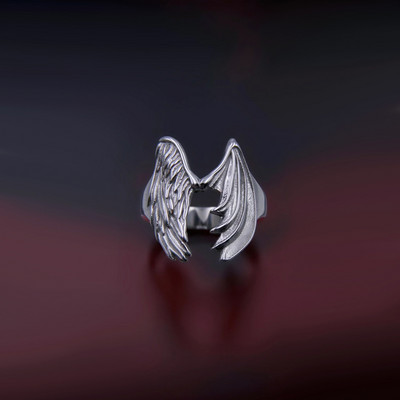 Újdonságok Hip-hop Punk rozsdamentes acél pillangó lánggyűrű Vintage gótikus csillagkeresztes gyűrűk nőknek férfi páros divatékszerek