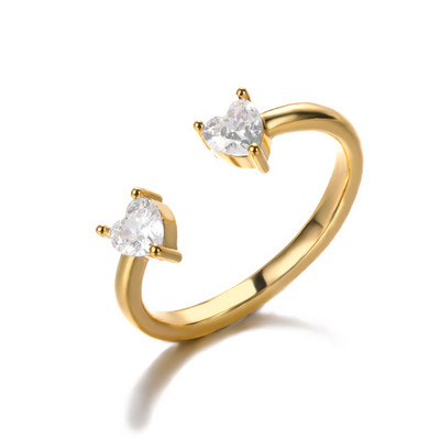 Inele 2022 pentru femei, geometric, rotund, zircon, inel deschis, cuplu punk, vintage, culoare auriu, bijuterii de nunta din oțel inoxidabil, cadou