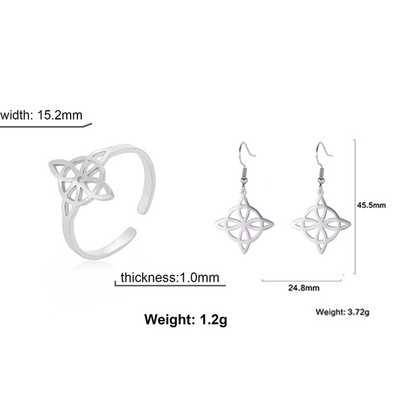 Boszorkánycsomó Ékszerkészletek Női Nyaklánc Boszorkányság védelem Amulett karkötő Fülbevaló Gyűrűk Kiegészítő szett Valentin-napi ajándék