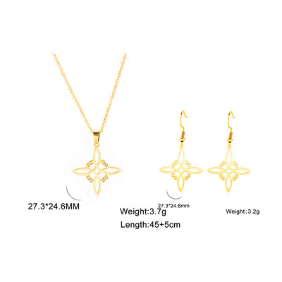 Boszorkánycsomó Ékszerkészletek Női Nyaklánc Boszorkányság védelem Amulett karkötő Fülbevaló Gyűrűk Kiegészítő szett Valentin-napi ajándék