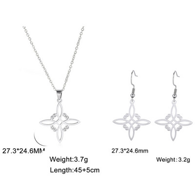 Boszorkánycsomó Ékszerkészletek Női Nyaklánc Boszorkányság védelem Amulett karkötő Fülbevaló Gyűrűk Kiegészítő szett Valentin-napi ajándék