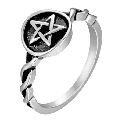 Personalitate retro Diavolul Satana Pentagramă Inel Gotic Punk Minimalist Ștampilă Bijuterii pentru bărbați Accesorii Cadou En-gros