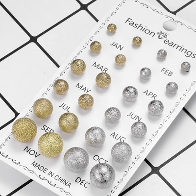 12 pár Small Planet Moon Star fülbevaló szett nőknek Egyszerű geometrikus virág strasszos fülbevaló Divatparti ékszer