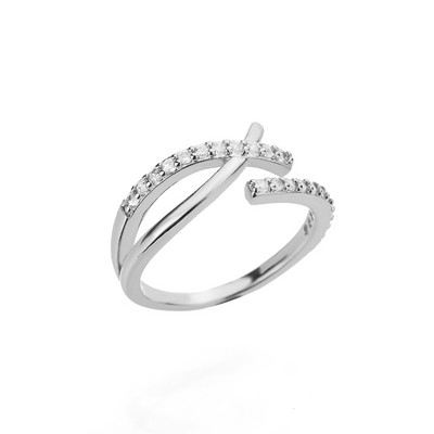 Kreatív levél ág alakú gyűrűk női cirkon nyitott állítható gyűrűs ujjak luxus esküvői parti lány ékszerek Anillos