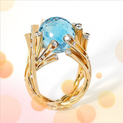 2023 m. nauji prabangūs žalių lapų kristaliniai sužadėtuvių žiedai moterims Papuošalai Rankų aksesuarai Temperamentiniai žiedai 5–11 dydžio