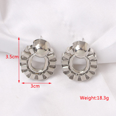 Új eltúlzott üreges fém fülbevaló nőknek arany színű Geometrikus nyilatkozat medálok Vintage fülékszerek új pendientes