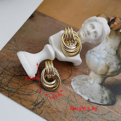 Új eltúlzott üreges fém fülbevaló nőknek arany színű Geometrikus nyilatkozat medálok Vintage fülékszerek új pendientes