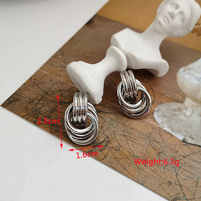 Új eltúlzott üreges fém fülbevaló nőknek arany színű Geometrikus nyilatkozat medálok Vintage fülékszerek új pendientes