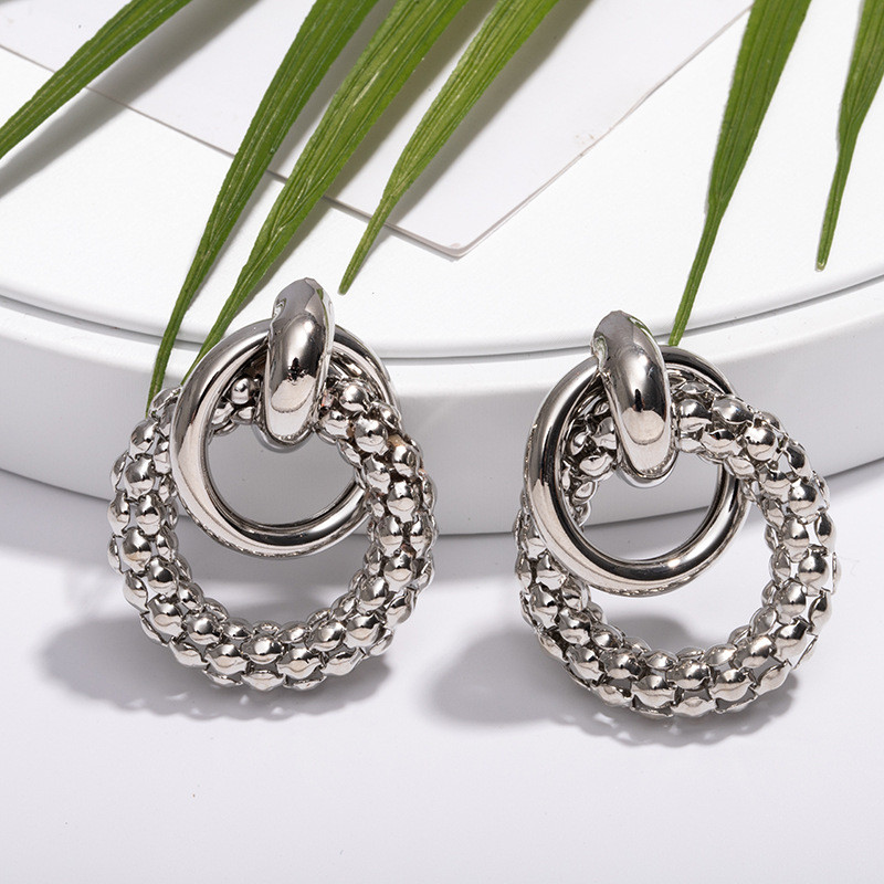 Új eltúlzott üreges fém fülbevaló nőknek arany színű Geometrikus nyilatkozat medálok Vintage fülékszerek új pendientes