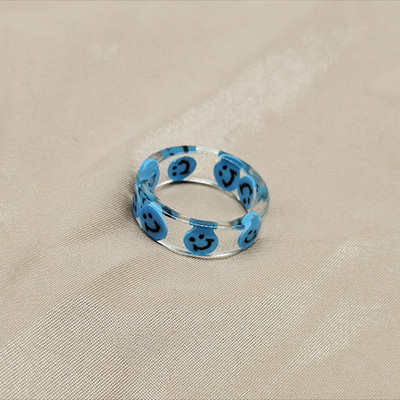 Szivárványos mosolygós gyűrűk nőknek rozsdamentes acél zománc gyűrű új koreai divat pár esztétikus esküvői ékszer ajándék anillos