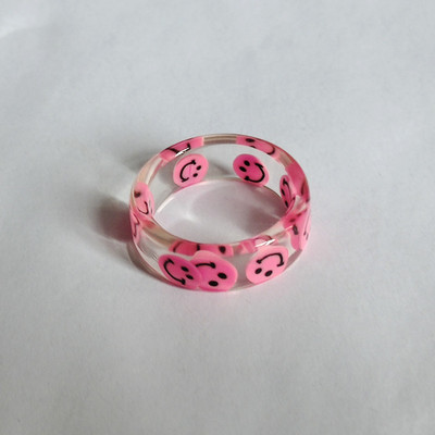 Szivárványos mosolygós gyűrűk nőknek rozsdamentes acél zománc gyűrű új koreai divat pár esztétikus esküvői ékszer ajándék anillos