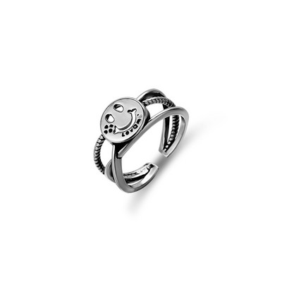 Szivárványos mosolygós gyűrűk nőknek rozsdamentes acél zománc gyűrű új koreai divat pár esztétikus esküvői ékszer ajándék anillos