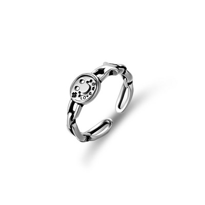 Szivárványos mosolygós gyűrűk nőknek rozsdamentes acél zománc gyűrű új koreai divat pár esztétikus esküvői ékszer ajándék anillos