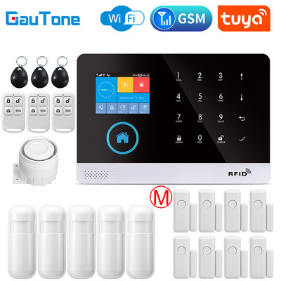 GauTone PG103 signalizacijos sistema, skirta namų apsaugai 433MHz WiFi GSM signalizacija, belaidė Tuya Smart House programos valdymas