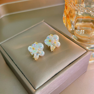 Cercei cu perle de artificii, eleganti, creativi, pentru femeie, moda coreeana, bijuterii inimii cu coada, accesorii temperament pentru petrecere pentru fete