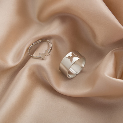 LATS 2021 új, gótikus stílusú háromrészes nyitógyűrűk női divatékszereknek európai és amerikai esküvői parti szexi gyűrű