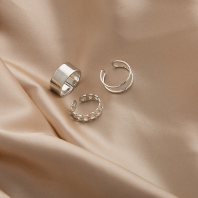 LATS 2021 új, gótikus stílusú háromrészes nyitógyűrűk női divatékszereknek európai és amerikai esküvői parti szexi gyűrű