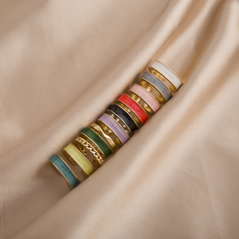 LATS 2021 új, gótikus stílusú háromrészes nyitógyűrűk női divatékszereknek európai és amerikai esküvői parti szexi gyűrű