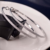 BLIJERY Egyszerű nagy kör alakú női fülbevaló divat arany ezüst színű ékszerek divatos nagy kerek kör alakú fülbevalók esküvői party