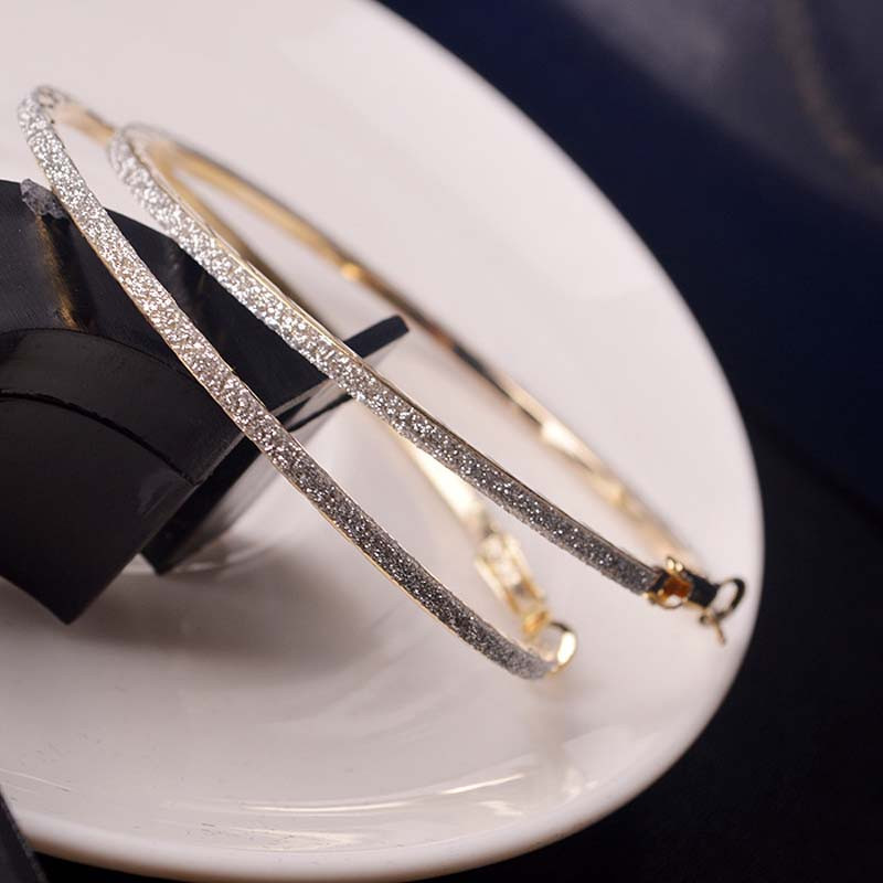 BLIJERY Egyszerű nagy kör alakú női fülbevaló divat arany ezüst színű ékszerek divatos nagy kerek kör alakú fülbevalók esküvői party