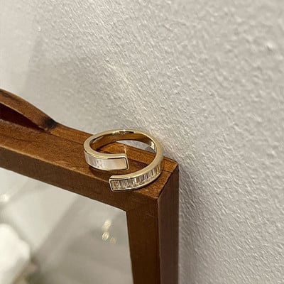 Egyszerű ajándék lányoknak Csöpögő olaj Állítható fém koreai ujjgyűrűk ujj ékszerek kristály női nyitó gyűrűk