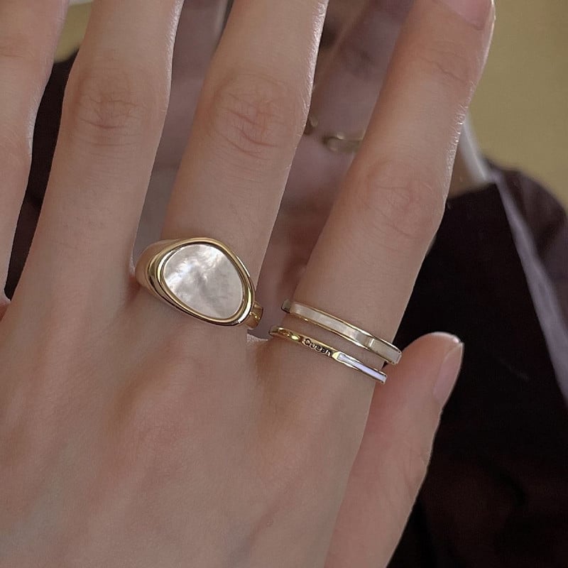 Egyszerű ajándék lányoknak Csöpögő olaj Állítható fém koreai ujjgyűrűk ujj ékszerek kristály női nyitó gyűrűk