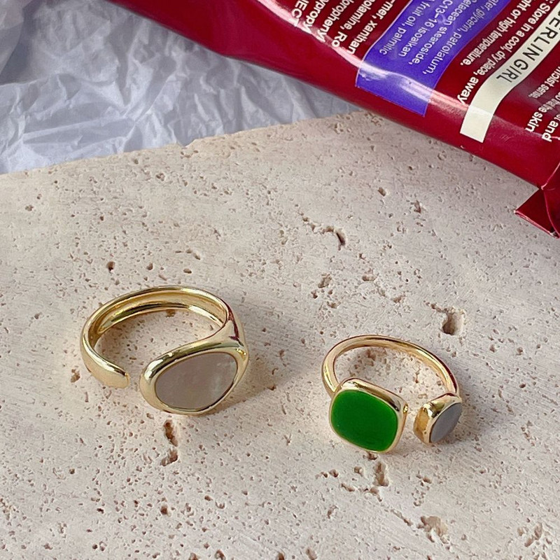 Egyszerű ajándék lányoknak Csöpögő olaj Állítható fém koreai ujjgyűrűk ujj ékszerek kristály női nyitó gyűrűk