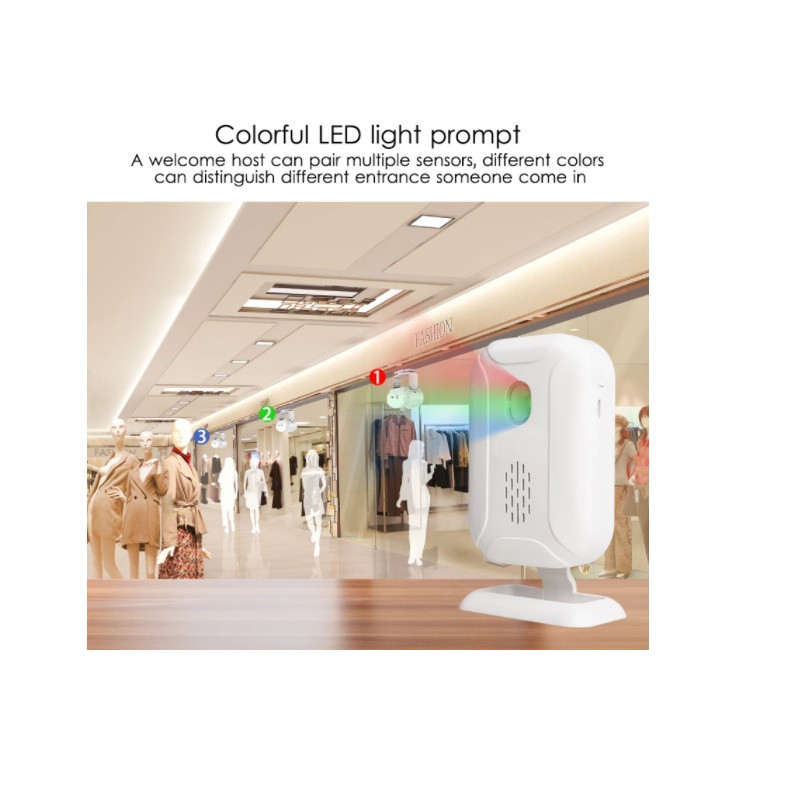 „Darho 36“ skambėjimo melodijų parduotuvė parduotuvė Namų apsauga sveikinimo skambutis, belaidis infraraudonųjų spindulių IR judesio jutiklis, durų skambutis, signalizacija, įėjimo durų skambutis