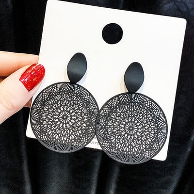 Pandantive cu plasă goală Cercei suspendați Cercei boemi cu picătură pentru femei Bijuterii vintage pentru urechi boucle oreille femme Cercei neobișnuiți