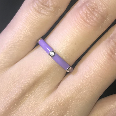 10 színű egyszerű stílusú, fényes cirkon kővel kirakott, egyszerű stílusú zománcgyűrű, divatos női eljegyzési gyűrű