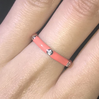 10 színű egyszerű stílusú, fényes cirkon kővel kirakott, egyszerű stílusú zománcgyűrű, divatos női eljegyzési gyűrű