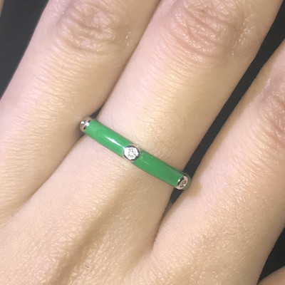 10 színű egyszerű stílusú, fényes cirkon kővel kirakott, egyszerű stílusú zománcgyűrű, divatos női eljegyzési gyűrű