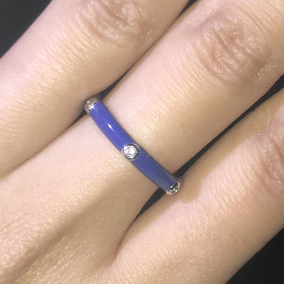 10 színű egyszerű stílusú, fényes cirkon kővel kirakott, egyszerű stílusú zománcgyűrű, divatos női eljegyzési gyűrű