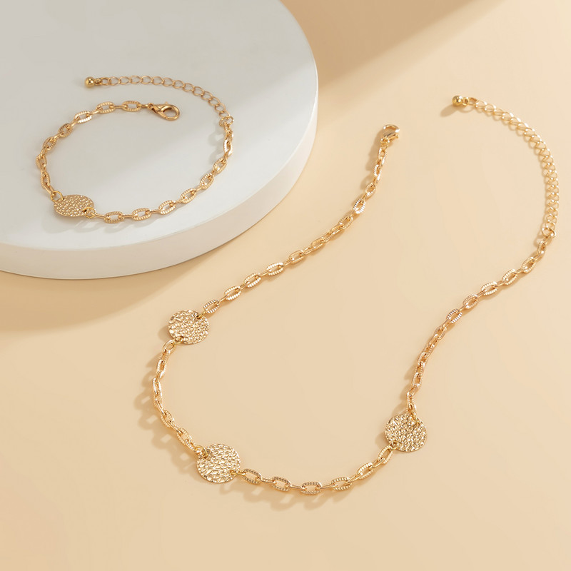 IngeSight.Z Colier cu pandantiv cu bile mică, minimalistă, simplă, de culoare aurie, brățări cu lanț de șarpe subțire, brățări pentru femei, set de bijuterii