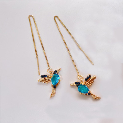 Duge naušnice s resicama u korejskom stilu, nove modne naušnice, divlja moda, elegantan, izuzetan Trend 2021. Nove naušnice, naušnice za žene