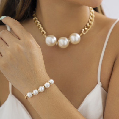 Hip hop prehnaný kubánsky veľký hrubý reťazový náhrdelník a prívesok náramok NE+BA steampunk maxi zámok choker sada šperkov pre mužov a ženy