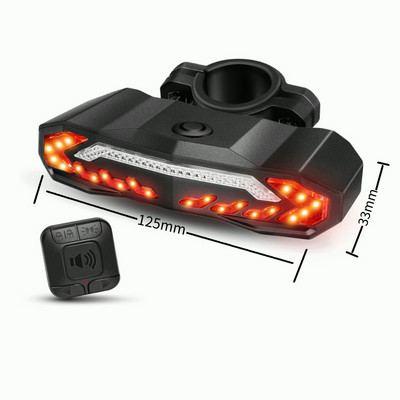 WSDCAM Svetlo na bicykel Proti krádeži Vlámaniu Inteligentný alarm Zadné svetlo Diaľkové ovládanie Bezpečné blikajúce svetlo Cyklistické vybavenie USB nabíjanie Alarm