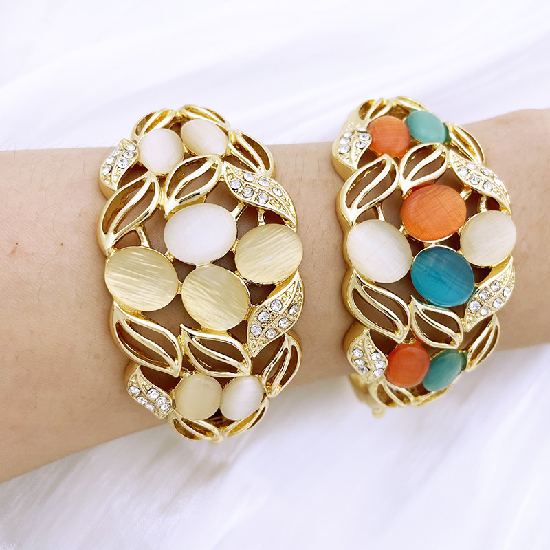 Opál ékszer készletek női nyaklánc készlet fülbevaló varázs karkötő menyasszonyi esküvői ékszer