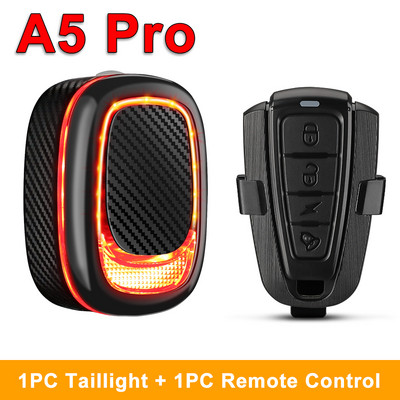 Awapow bicykel alarm zadné svetlo proti vlámaniu bicykel svetlo USB nabíjanie inteligentné automatické brzdenie snímanie diaľkové ovládanie vodotesné bicykel svetlo