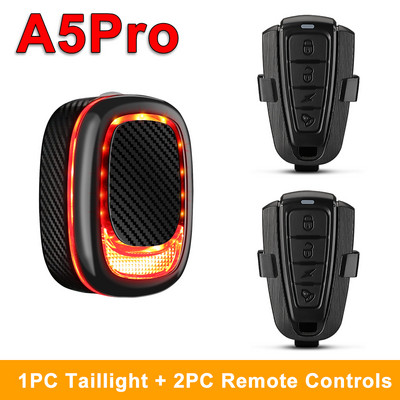 Awapow bicykel alarm zadné svetlo proti vlámaniu bicykel svetlo USB nabíjanie inteligentné automatické brzdenie snímanie diaľkové ovládanie vodotesné bicykel svetlo