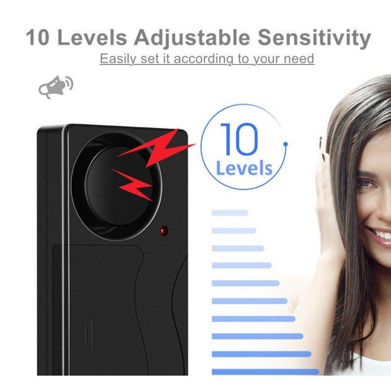 Awapow belaidė vibracinė dviračio signalizacija su nuotolinio valdymo pulteliu 110dB garsi dviračio durų langų signalizacija namų saugos sistema