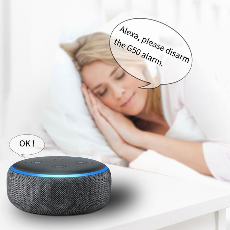 Wifi GSM riasztórendszer 433MHz otthoni betörés biztonsági riasztó vezeték nélküli vezetékes érzékelő RFID érintőbillentyűzet hőmérséklet páratartalom Alexa