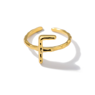 Dámske prstene s iniciálami AZ, striebornej farby, z nehrdzavejúcej ocele, s nastaviteľnými iniciálami, darčekové šperky pre priateľstvo.