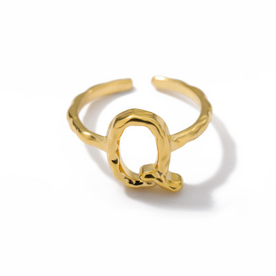 Dámske prstene s iniciálami AZ, striebornej farby, z nehrdzavejúcej ocele, s nastaviteľnými iniciálami, darčekové šperky pre priateľstvo.