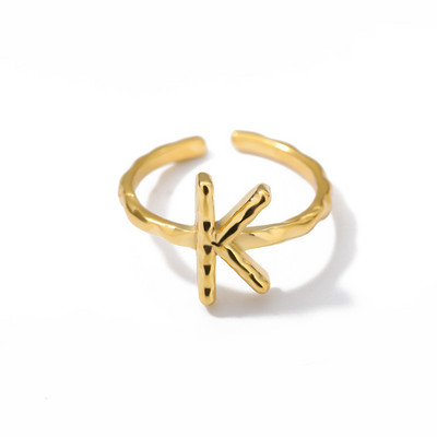 Dámske prstene s iniciálami AZ, striebornej farby, z nehrdzavejúcej ocele, s nastaviteľnými iniciálami, darčekové šperky pre priateľstvo.