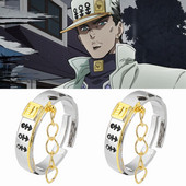 Anime JoJo`s Bizarre Adventure Rings Kujo Jotaro Cosplay Šperky Rekvizity Doplnky Prsteň Kovový Nastaviteľný Unisex Darček