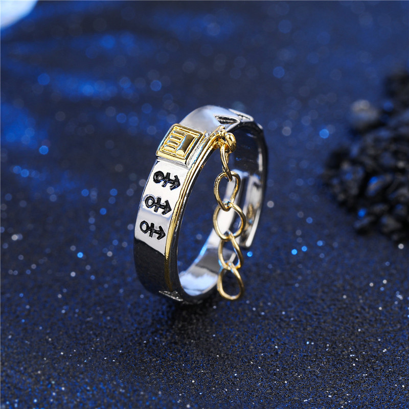 Anime JoJo's Bizarre Adventure Gyűrűk Kujo Jotaro Cosplay Ékszer Kellékek Gyűrű Fém Állítható Unisex Ajándék