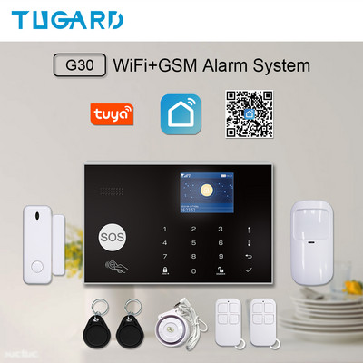TUGARD G30 Tuya WiFi GSM домашна охранителна алармена система 433MHz безжичен алармен комплект работи с Alexa Google APP дистанционно управление
