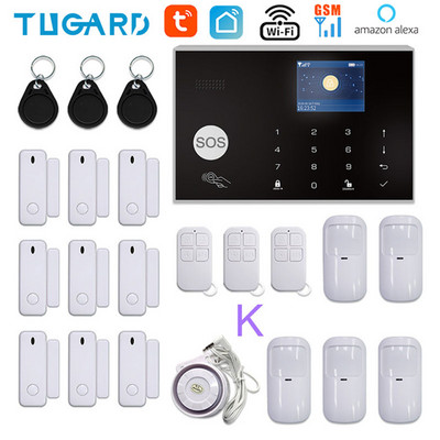 TUGARD G30 Tuya WiFi GSM kućni sigurnosni alarmni sustav 433MHz bežični protuprovalni alarmni komplet radi s Alexa Google APP daljinskim upravljačem