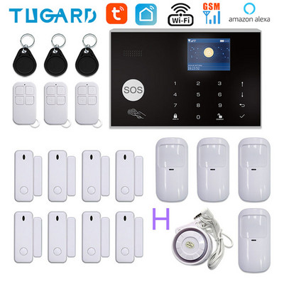 TUGARD G30 Tuya WiFi GSM kućni sigurnosni alarmni sustav 433MHz bežični protuprovalni alarmni komplet radi s Alexa Google APP daljinskim upravljačem
